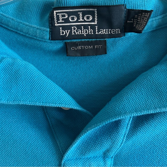 Polo by Ralph Lauren Men's Blue Polo Shirt - Picture 3 of 4